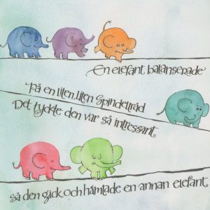 Kort 55 En elefant balanserade