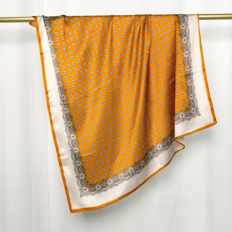 Sidenscarf | Sunrise Orange| 90 CM - Bild 3