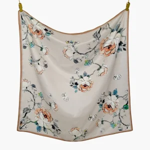 Sidenscarf | Flowers | 90 CM