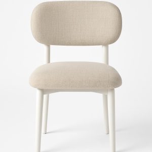 Rubi Stol Gråbeige ( Vit Ram )