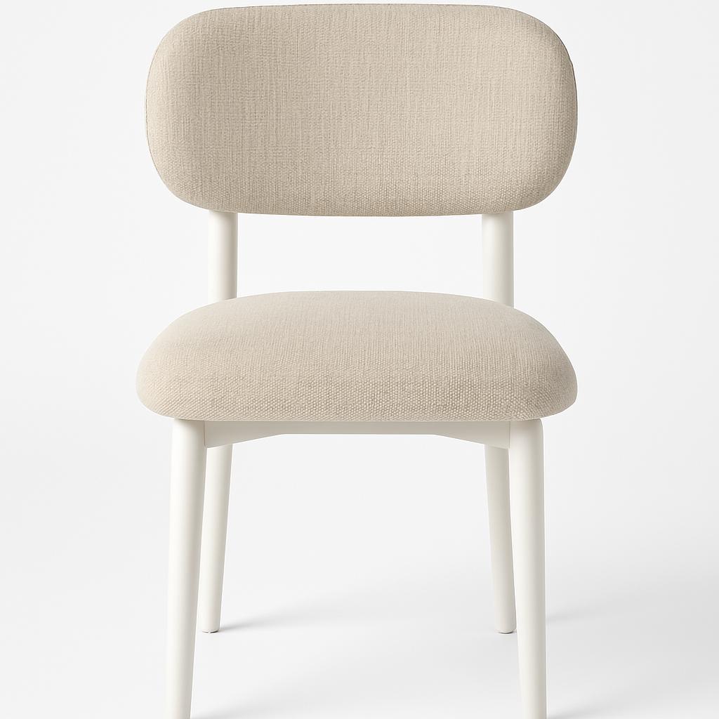 Rubi Stol Gråbeige ( Vit Ram ) - Bild 2