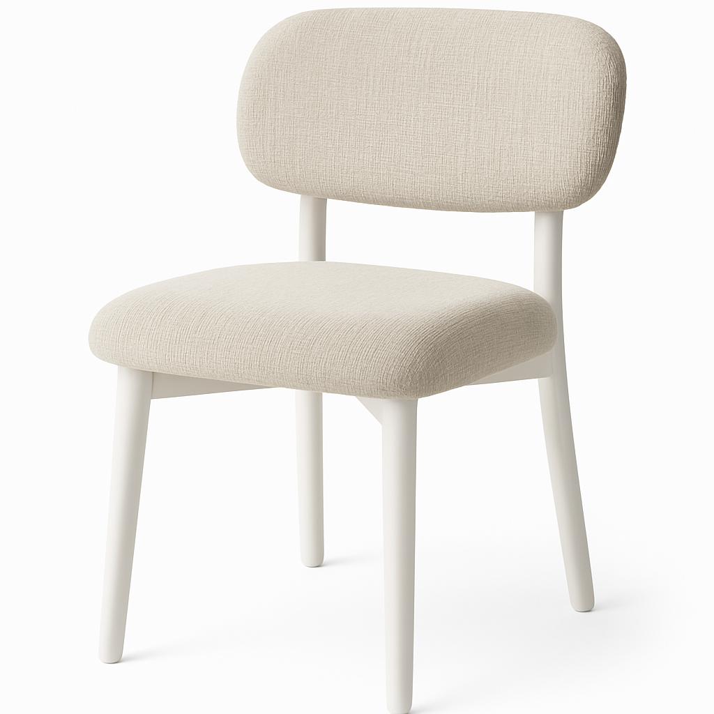 Rubi Stol Gråbeige ( Vit Ram ) - Bild 3