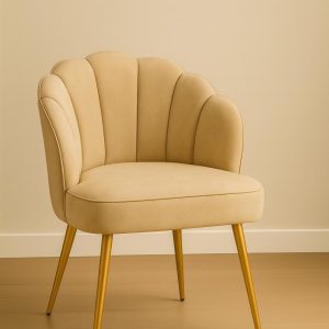 Ros Stol Gråbeige ( Guld Ben )
