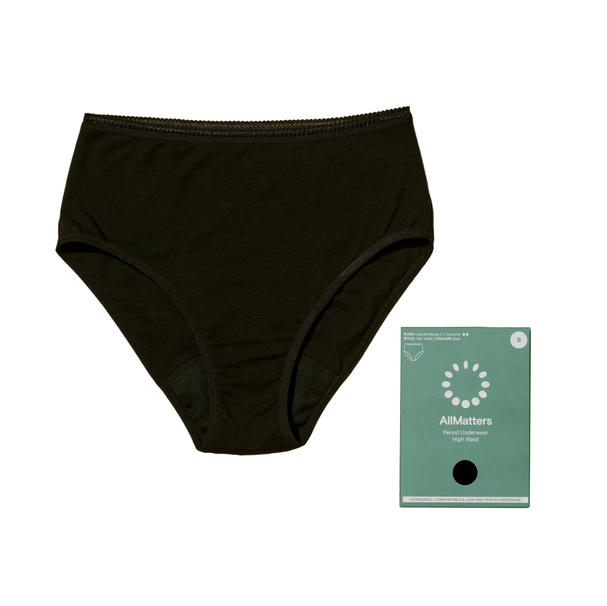 Period Underwear High-waist Svart M, 1 st - Bild 2