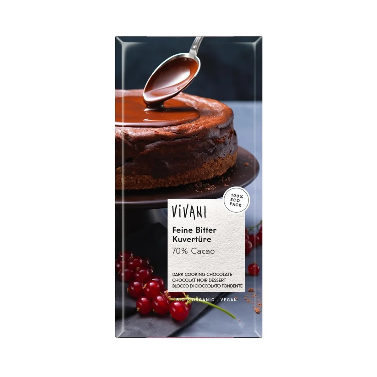 Blockchoklad Mörk 70%, 150 g Eko