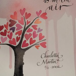 Poster 9, Unik Bröllopsposter ”Love is in the air”