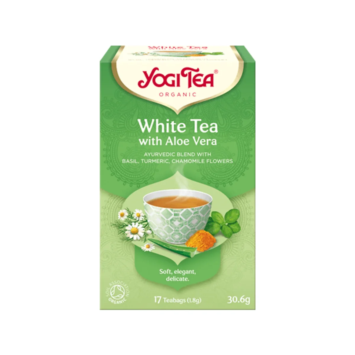 Yogi Tea White Tea with Aloe Vera, 17 pås Eko