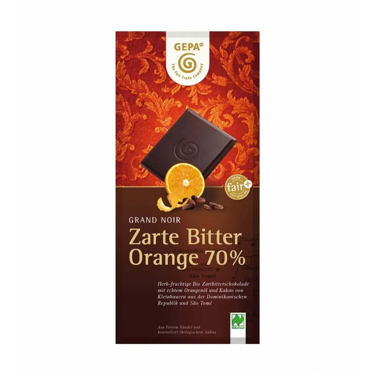 Mörk Choklad 70% Apelsin, 100 g Eko - Bild 2